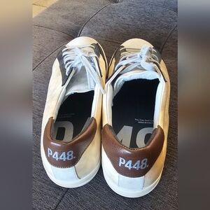 P448 Men's Cream and Brown Sneakers